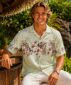 Ohua Aloha Men's Border Hawaiian Shirt Green Men's Border Shirts