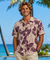 Lanai Adventure Cotton Hawaiian Shirt Magenta