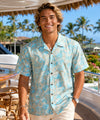 Blue Sea Life Cotton Hawaiian Shirt