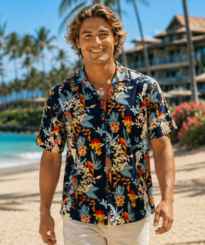 Aloha Island Parrots Vacation Hawaiian Shirt