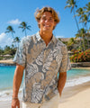 Dress Up Cotton Monstera Aloha Shirt Black