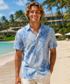 Dress Up Cotton Monstera Aloha Shirt Blue