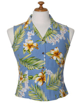 Ocean Blue Tank Top Women Hawaiian Blouse