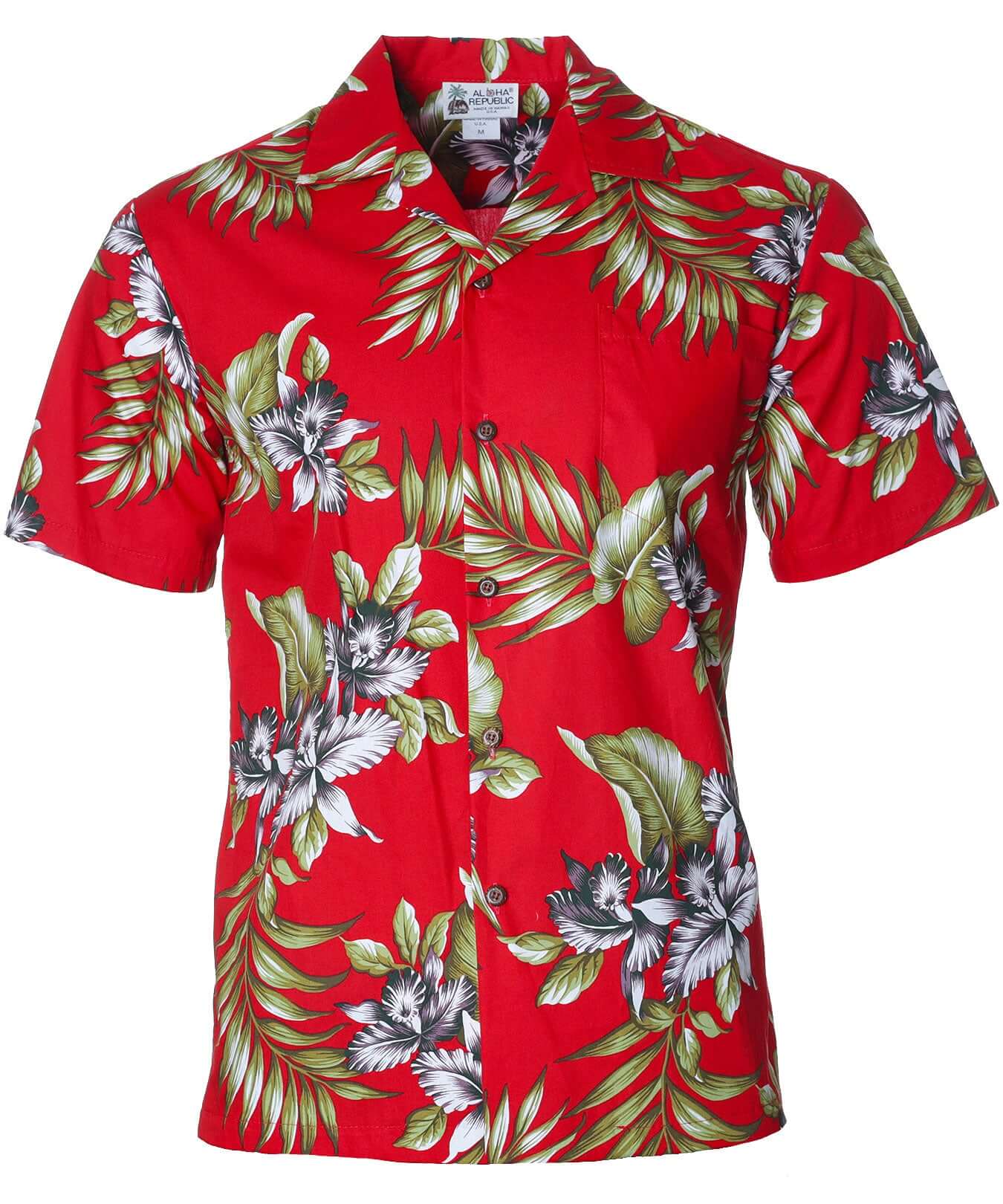 Orchids Cotton Men's Aloha Shirt | Aloha Shirts Club