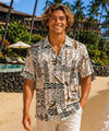 Outrigger Cotton Hawaiian Aloha Shirt Charcoal