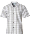 Light Gray Short Sleeves Classic Palaka Aloha Shirt Men's Palaka Shirts
