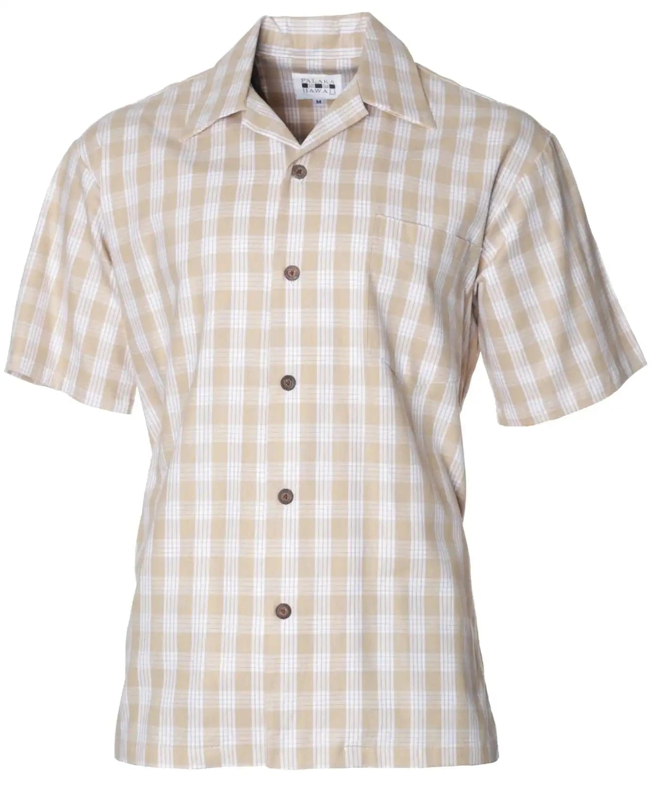 Khaki Palaka Hawaiian Paniolo Men's Shirt