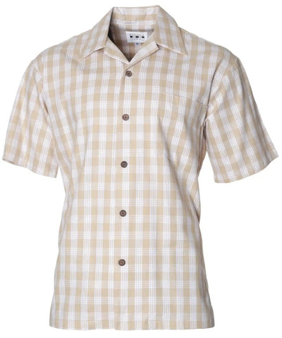 Khaki Palaka Hawaiian Paniolo Men's Shirt | Aloha Shirts Club