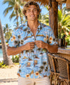 Kauai Men's Paradise Aloha Shirt Sky Blue