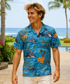 Pearl Harbor Men's Aloha Shirt Turquoise