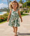 Pineapples Aloha Baby Girl Dress Sage