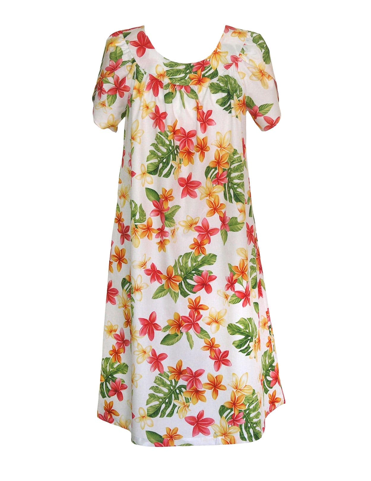 Plumeria Fantasia Pull Over Short Muumuu Dress