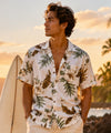 Kahua Plumeria Cotton Men Hawaiian Shirt White