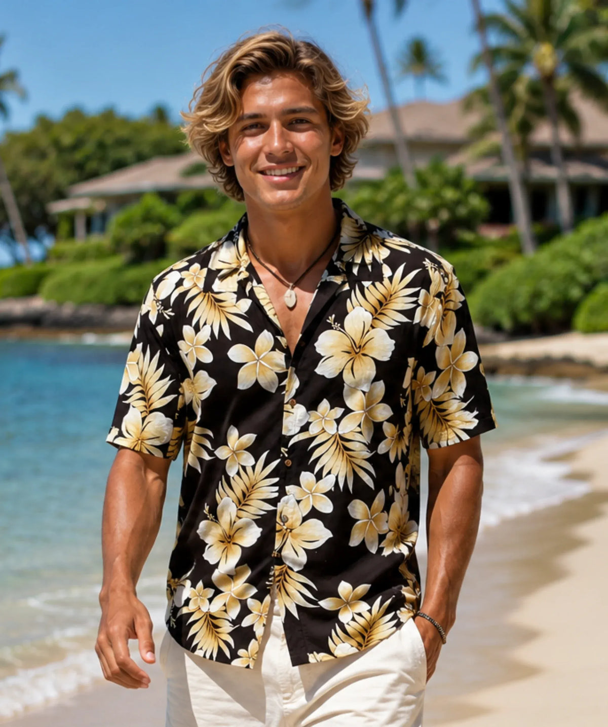 Pualoalo Open Collar Aloha Shirt | Aloha Shirts Club