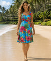 Punahou Knee Length Hawaiian Dress Blue
