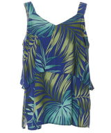 Rayon Tank Top Double Layer Designer Blouse