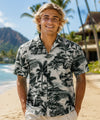 Short Sleeves Relax Fit Hawaiian Shirt Green