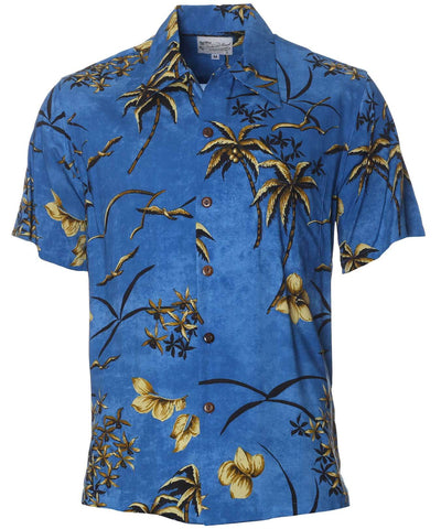 Retro Oasis Rayon Men's Hawaiian Shirt | Aloha Shirts Club