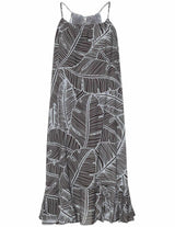 Short Adjustable Hawaiian Dress w/Ruffle Hem