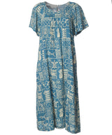 Sweetheart Neckline Rayon Hawaiian Muumuu