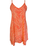 Short Rayon Hawaiian Dress with Scarf Hem