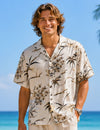 Cream Retro Short Sleeves Aloha Men's Shirt