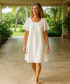 Honolulu Leis Short White Muumuu Dress White
