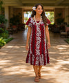 Luna Short Muumuu Ruffle Dress Red