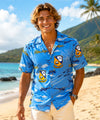 Blue Angels Cotton Men's Aloha Shirt Blue