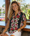 Big Island Summer Shirt for Women Fitted Black