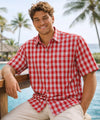 Traditional Hawaiian Paniolo Red Palaka Shirt Red Men's Palaka Shirts