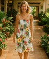 Lihue Smock Top Short Hawaii Rayon Dress White