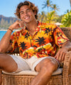 Surf Woody Time Tour Men's Hawaiian Shirt Orange