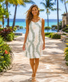 Tank Top Rayon Short Hawaiian Dress Cream