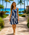 Tank Top Rayon Short Hawaiian Dress Navy