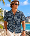 Tribal Polynesian Cotton Hawaiian Shirt Green
