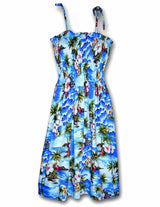 Tube-Top Midi Hookipa Hibiscus Dress