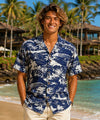 Waimanalo Men Hawaiian Shirt Navy