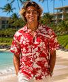 Waimanalo Men Hawaiian Shirt Red