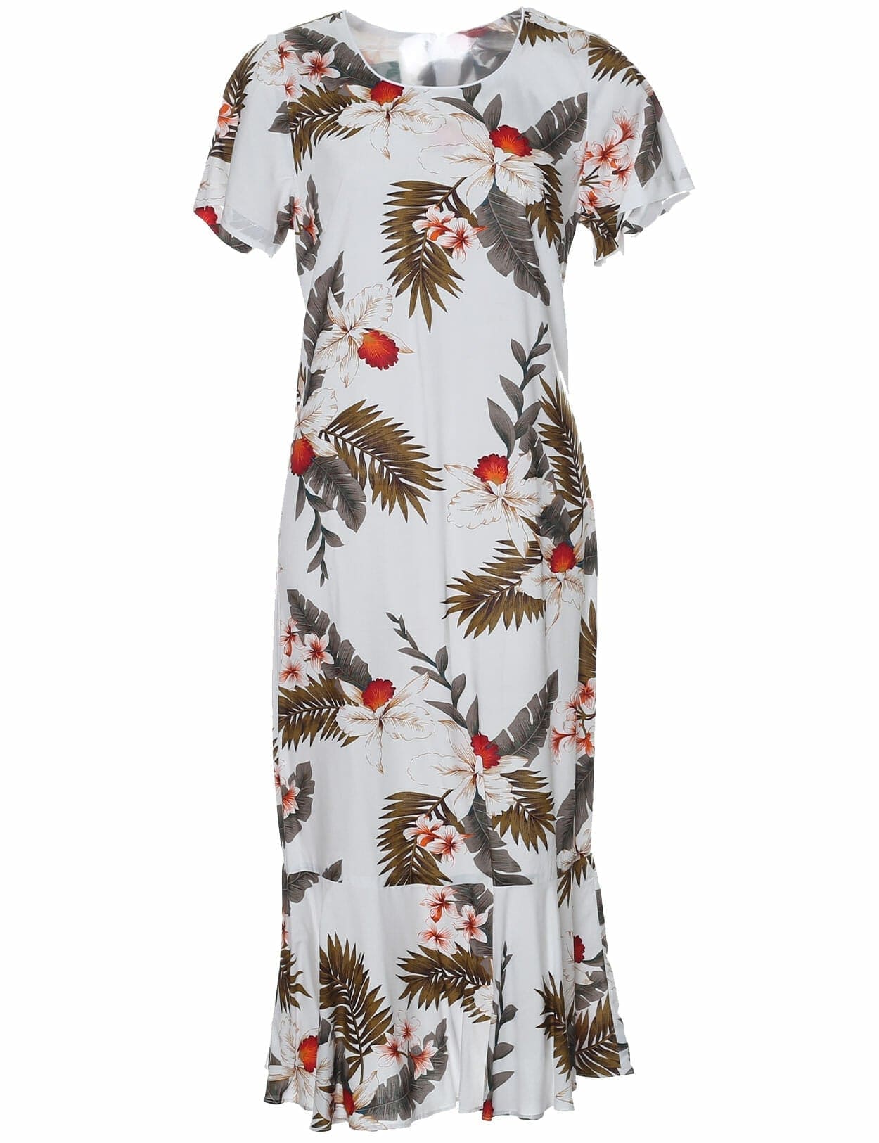 Wainapanapa Orchid Hawaiian Dress w/Sleeves