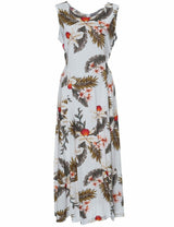 Wainapanapa Orchids Long Hawaiian Dress