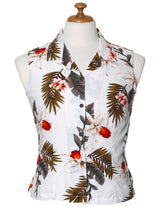 Wainapanapa White Orchids Sleeveless Blouse