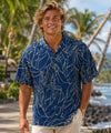 Short Sleeves Ryon Wailuku Aloha Shirt Navy