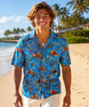Woody Classic Short Sleeves Aloha Shirt Turquoise